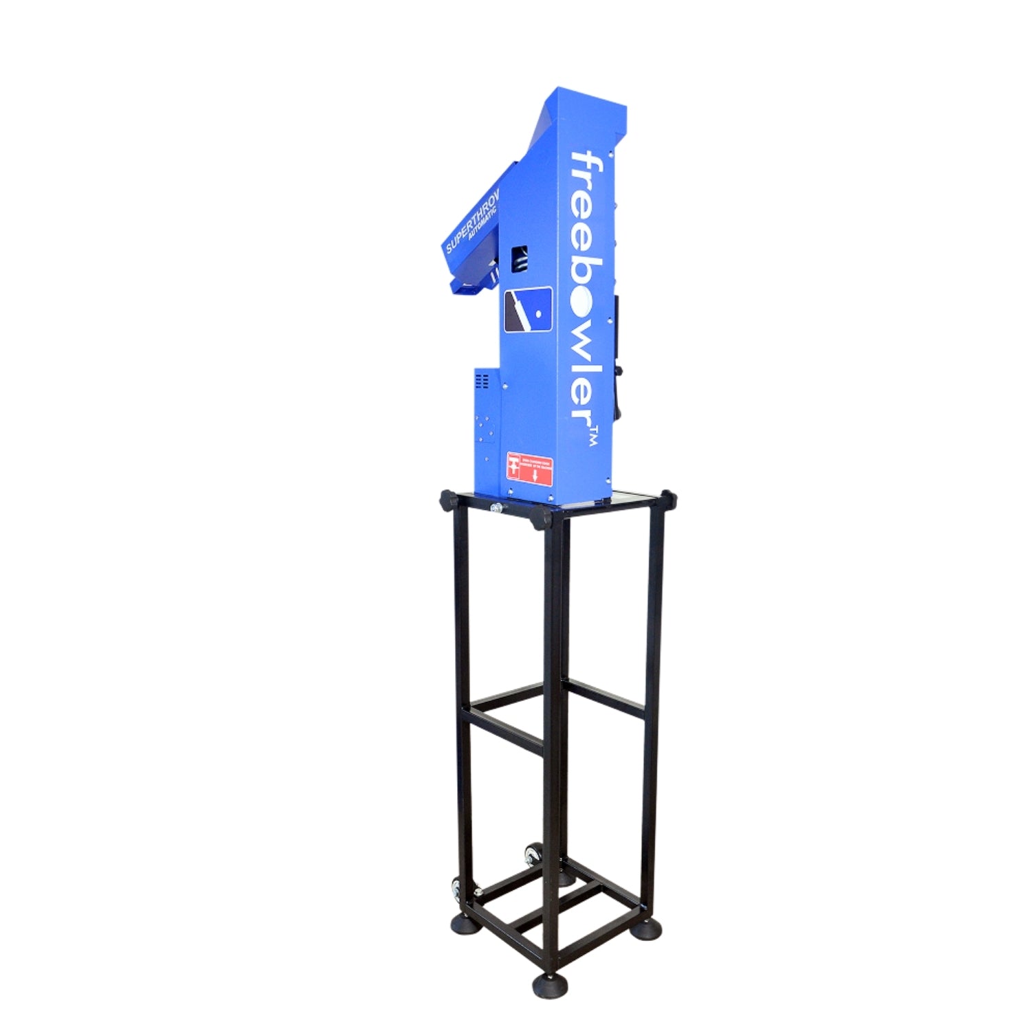 Freebowler Superthrower Standard is an FS2 automated, arm‑simulated and portable cricket bowling machine designed to throw real balls at adjustable speeds for realistic net practice. - Best Price online Prokicksports.com