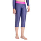 SPEEDO SWIM CONTRAST CAPRI, HAPUNA BLUE/NEON VIOLET | Chlorine-Resistant Fabric with UPF Protection & Performance Fit - Best Price online Prokicksports.com
