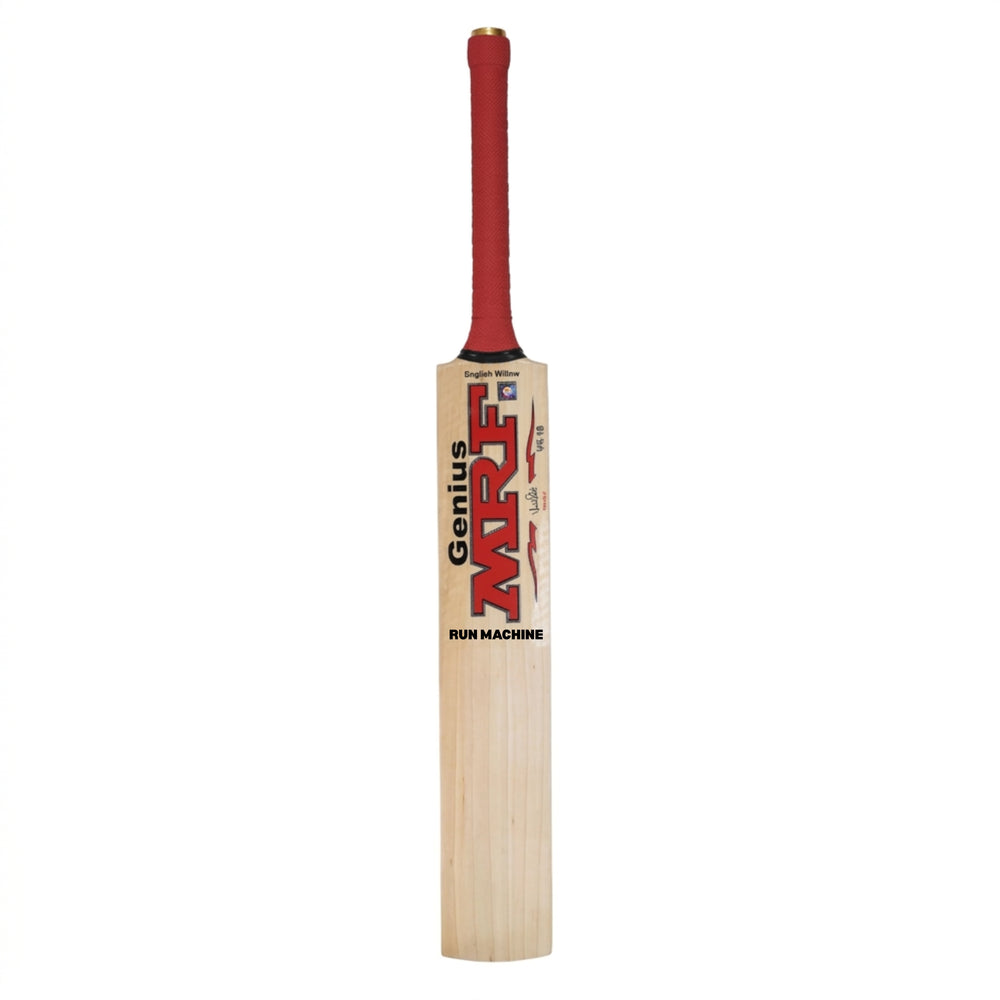MRF Genius Run Machine English Willow Cricket Bat, Short Handle | Premium Grade Willow with Thick Edges & Power Stroke Design - Best Price online Prokicksports.com