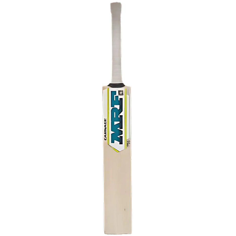 MRF Carnage English Willow Cricket Bat, Harrow | Premium Grade Willow with Thick Edges & Mid-Low Sweet Spot Power - Best Price online Prokicksports.com