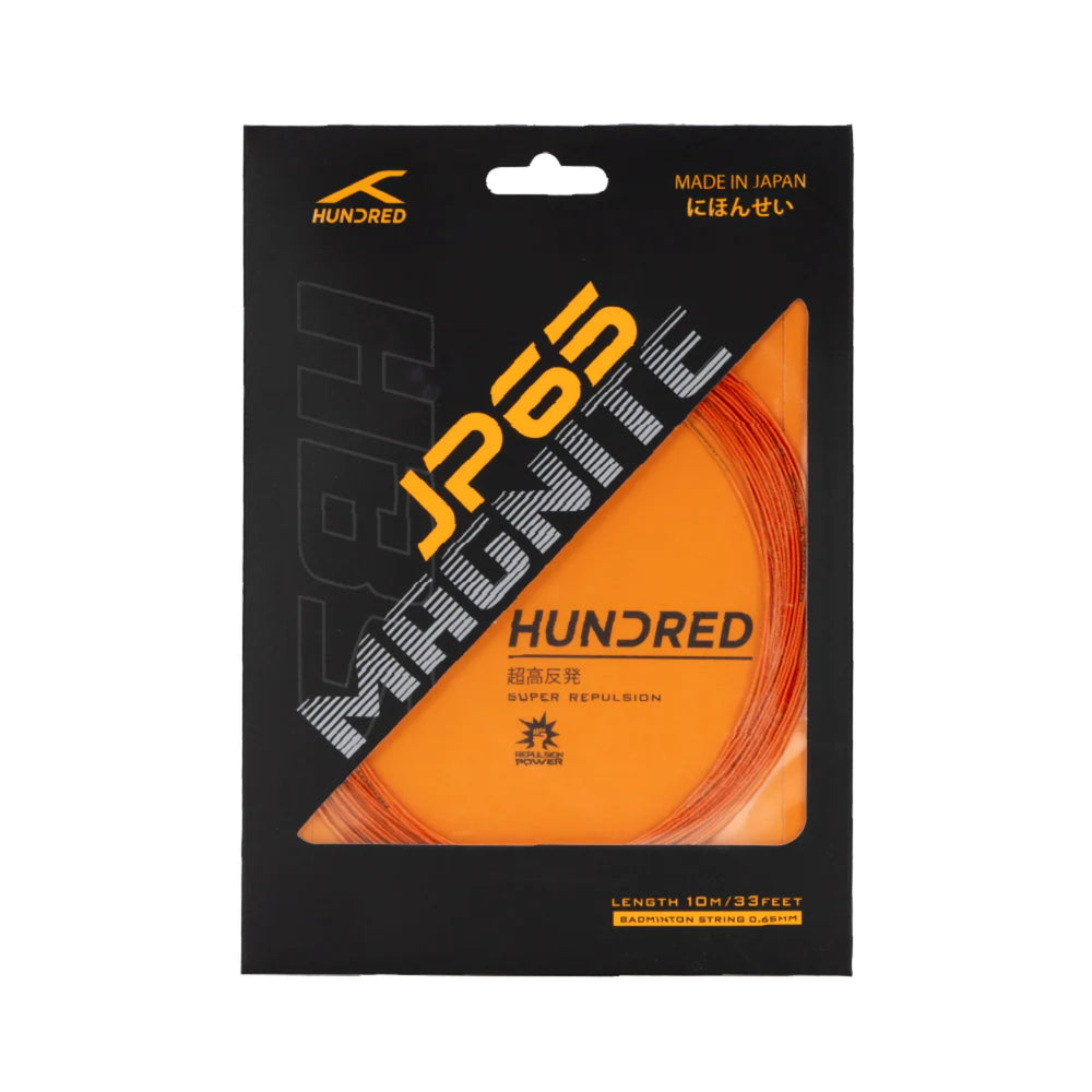 HUNDRED JP 65 Magnite Badminton String 0.65mm – Ultra-Thin High Repulsion Control String for Speed, Spin, and Aggressive Power Players - Best Price online Prokicksports.com