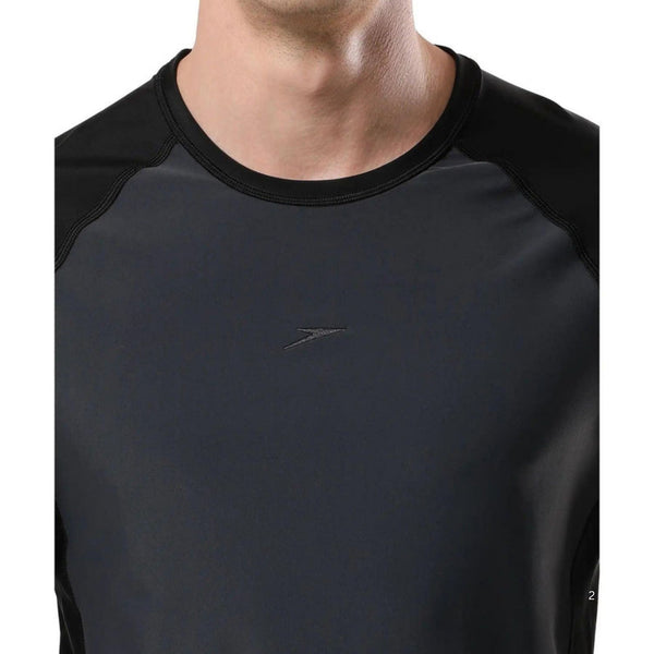 Speedo AM Short Sleeve SunTop – Men’s UV Protection Swim Top, Quick Dry Stretch Swimwear Rashguard for Training & Water Sports