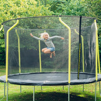 Plum Wave Springsafe Trampoline & Enclosure 10ft | Large Outdoor Kids Trampoline with Safety Net & Padded Springs | Black/Green – Model 30247 - Best Price online Prokicksports.com