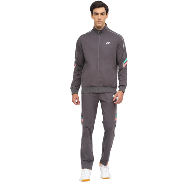 Yonex 3120 Men’s Track Suit, Forged Iron – 100% Polyester Knit Warm‑Up Jacket & Pants, Lightweight, Breathable Athletic Fit