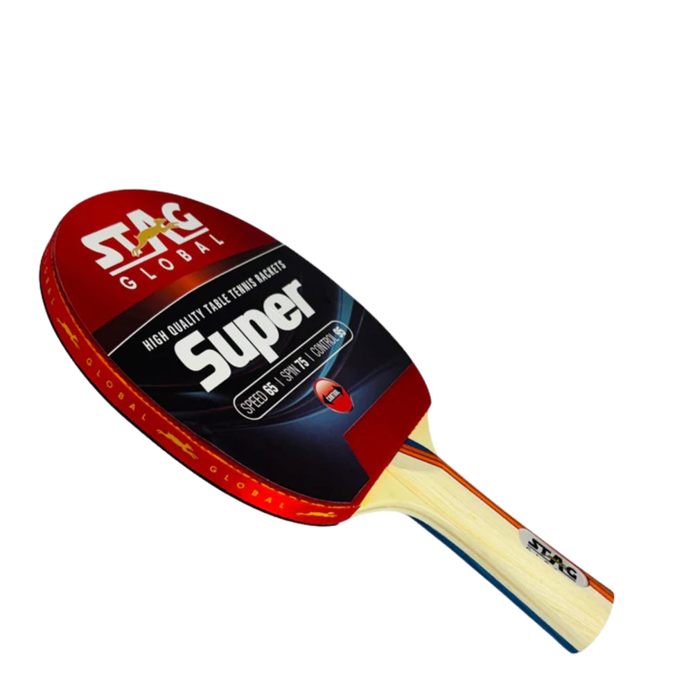 Stag Super Table Tennis Racquet – Red/Black | High-Performance Paddle for Spin, Speed & Control - Best Price online Prokicksports.com