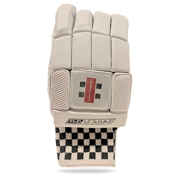 Gray Nicolls GN4 Enforcer Right Hand Batting Gloves – Lightweight Cricket Gloves with Shock Absorption, Finger Protection & Flexible Fit for Match Play