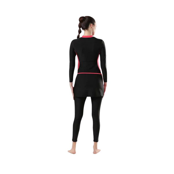 Speedo AF 2 Piece Full Body Suit Women’s | Full Coverage Swim Set with Chlorine-Resistant Fabric & Comfortable Fit