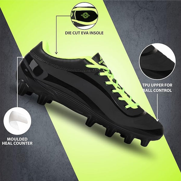 NIVIA Airstrike Kids Football Shoes | Mid-Top TPU Football Studs with EVA Cushioning & Superior Grip