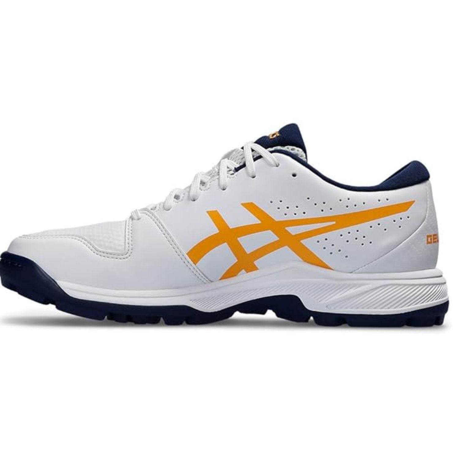 ASICS Gel-Peake 2 Cricket Shoes (Men) | Rubber Outsole | Breathable Mesh | Rearfoot GEL Cushioning | White/Atlantis Blue - Best Price online Prokicksports.com