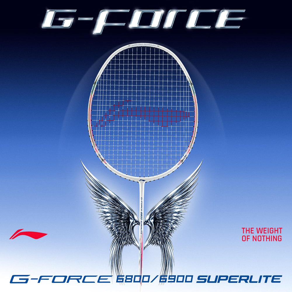 Li-Ning G-Force 6800 Superlite Unstrung Badminton Racquet, 5U G6 | Head Heavy, Flexible Shaft, Dynamic Optimum Frame
