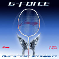 Li-Ning G-Force 6800 Superlite Unstrung Badminton Racquet, 5U G6 | Head Heavy, Flexible Shaft, Dynamic Optimum Frame