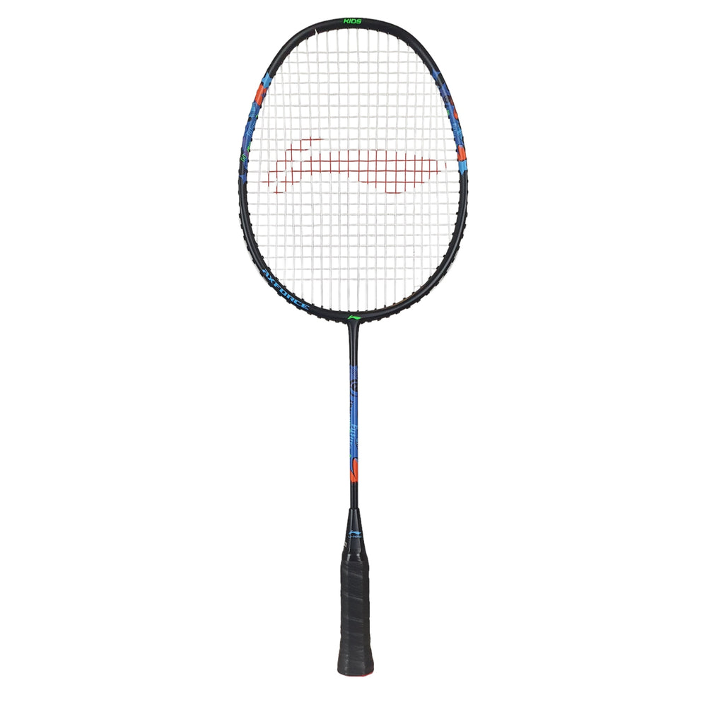 Li-Ning AX Force Kids Strung Badminton Racquet – Black/Blue (G6) | Lightweight Junior Racquet with Flexible Shaft & Durable Build - Best Price online Prokicksports.com