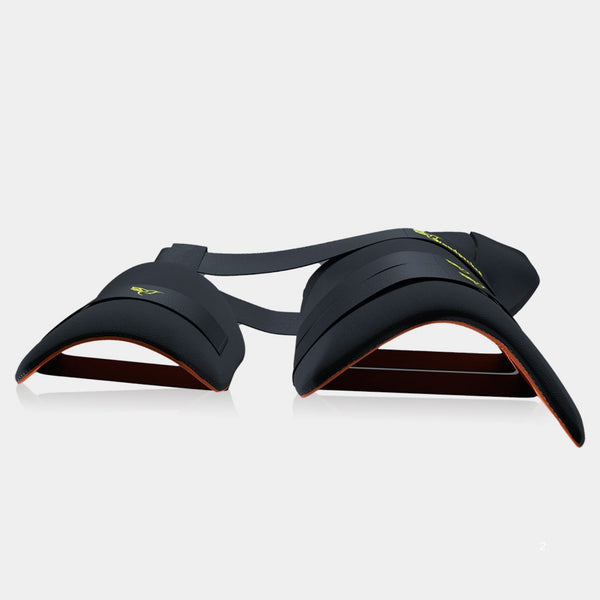 Woodpecker Armour X Right Hand Cricket Thigh Guard Black 3-Strap Lightweight Extra Hip Protection Lycra Polyester