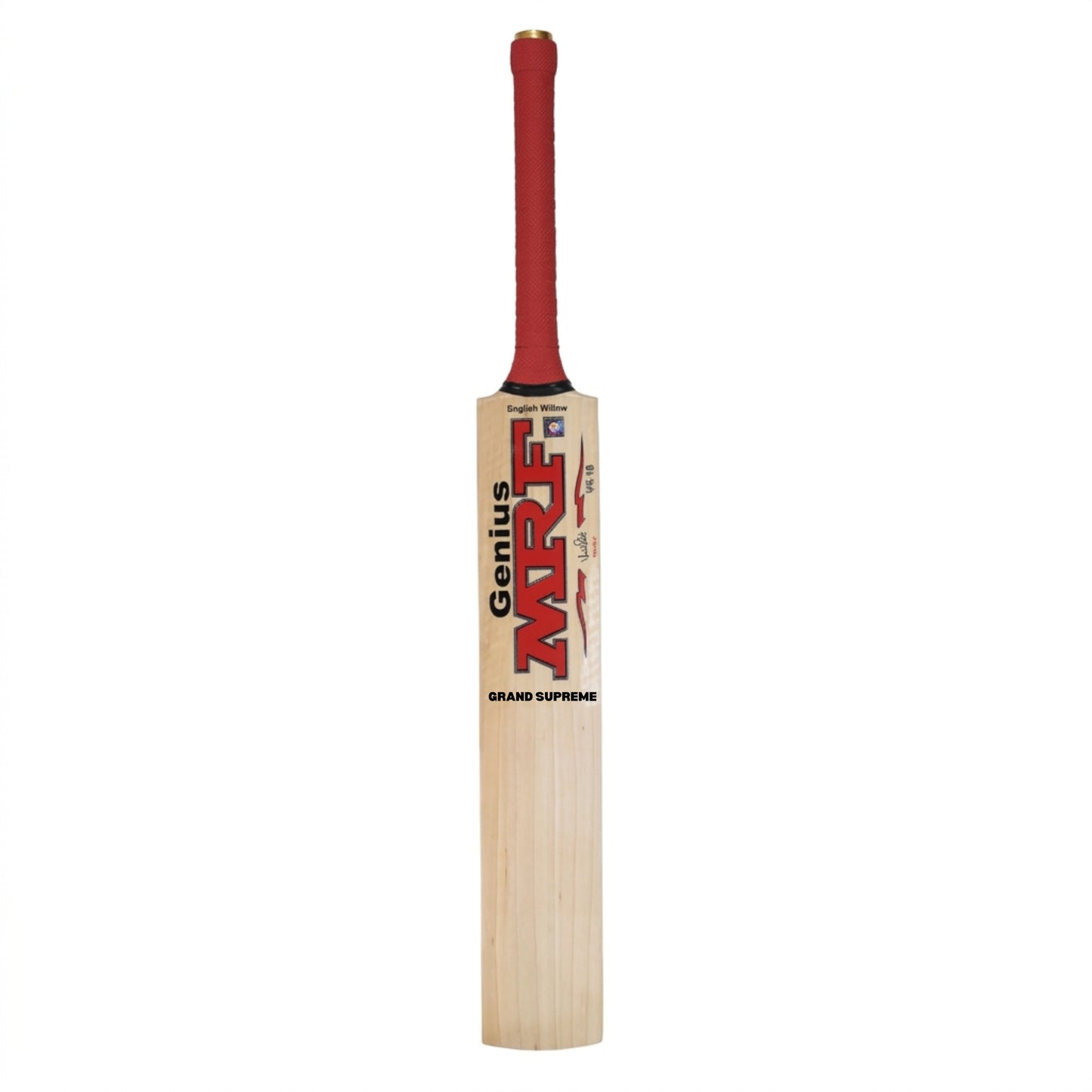 MRF Genius Grand Supreme English Willow Cricket Bat, Short Handle | Grade 1 Premium Willow with Duckbill Toe & Pro-Level Power - Best Price online Prokicksports.com