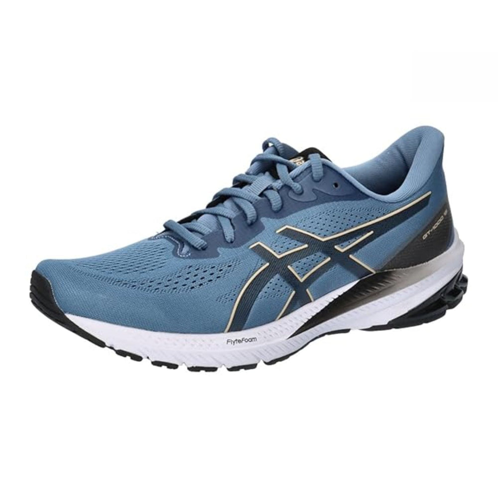 ASICS GT-1000 12 Running Shoes for Men – Storm Blue/Dune | Stability & Everyday Comfort - Best Price online Prokicksports.com