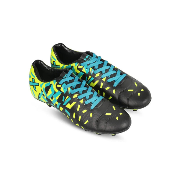 Vector X Men's Synthetic Acura Football Shoes – Lightweight Football Boots with Durable Grip Sole for Turf & Ground Play, Black/Green