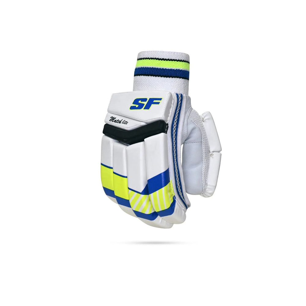 SF Matchlite Right Hand Batting Gloves | Lightweight Cricket Gloves with Leather Palm | Ideal for Beginners & Club-Level Players - Best Price online Prokicksports.com