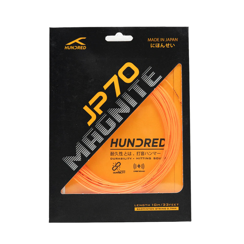 HUNDRED JP70 Magnite Badminton String (0.70mm) | High Repulsion Power String with Superior Durability & Tension Hold - Best Price online Prokicksports.com