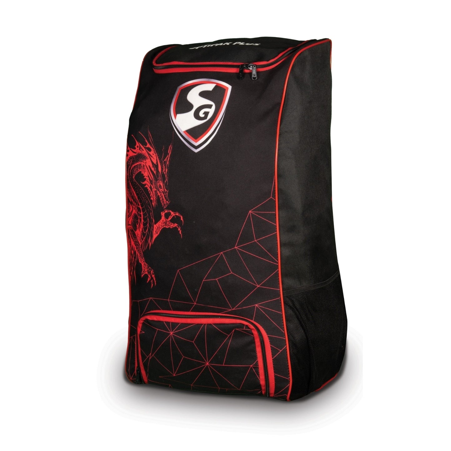 SG Dragon Ace Duffle Cricket Kitbag Large | Spacious Cricket Gear Bag with Shoe Compartment | Durable Sports Kit Bag – Black/Red - Best Price online Prokicksports.com