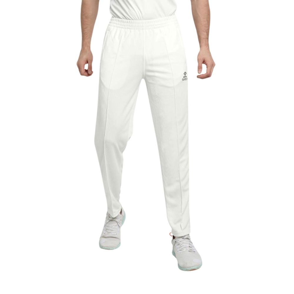 Shrey Match 2.0 Junior Cricket Trousers – Lightweight, Breathable Off-White Pants for Kids’ Match, Practice, Coaching Sessions, and School Cricket Uniforms