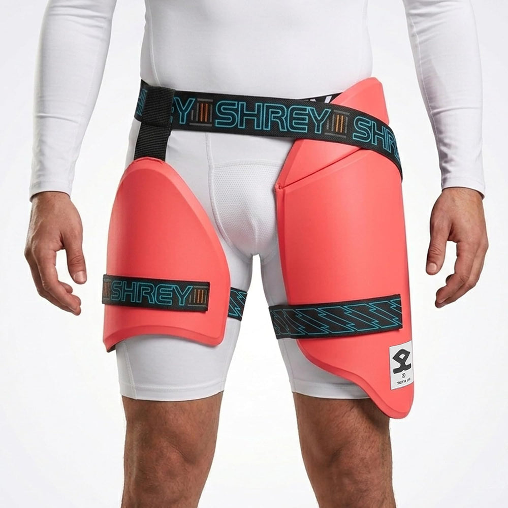 SHREY Meta VR Cricket Thigh Guards – Lightweight Dual Shield Protection – Radiant Red - Best Price online Prokicksports.com