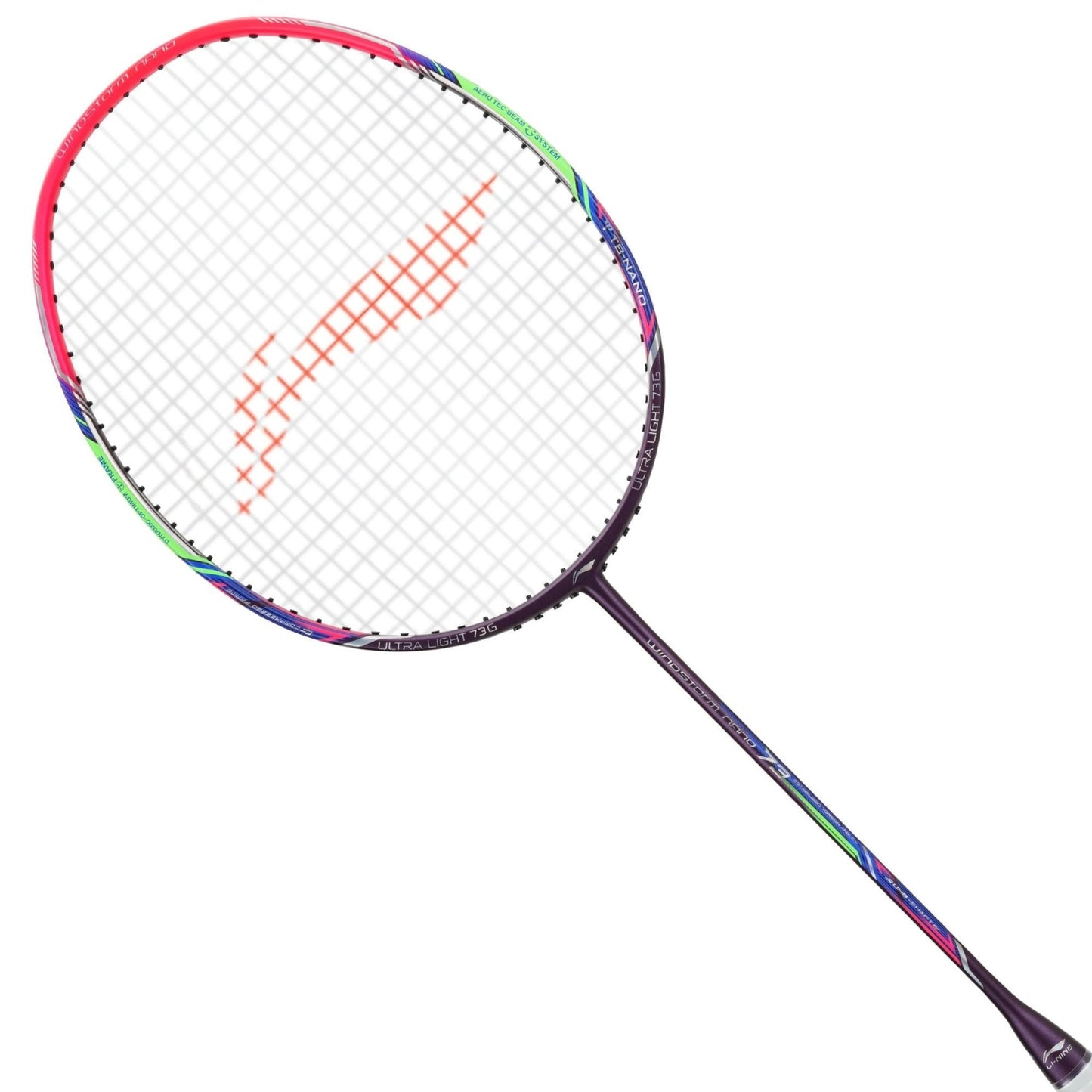 Li-Ning Windstorm Nano 73 Professional Badminton Racquet Unstrung Dark Purple/Pink - Best Price online Prokicksports.com
