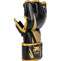 Venum Challenger 2.0 MMA Gloves | Open Palm Training Gloves with High Density Padding & Secure Wrist Strap | Black/Gold - Best Price online Prokicksports.com