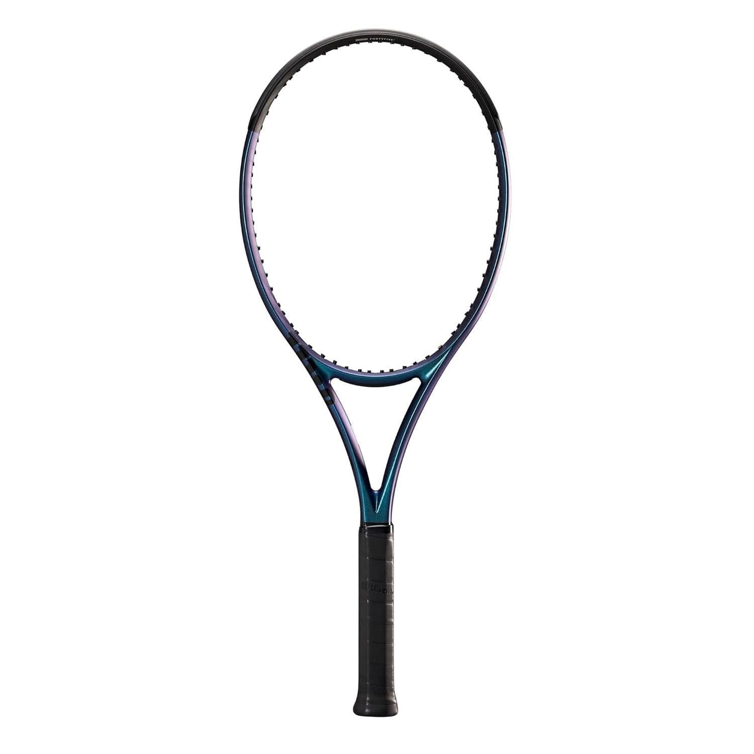Wilson WR108311U3 Ultra 100 V4 Unstrung Tennis Racquet (L3: 4 3/8) – 300 Grams | 100 sq.in Head, 16x19 String Pattern, FORTYFIVE° Tech, Sweet Spot Channel | Power, Spin & Control for All-Court Play - Best Price online Prokicksports.com