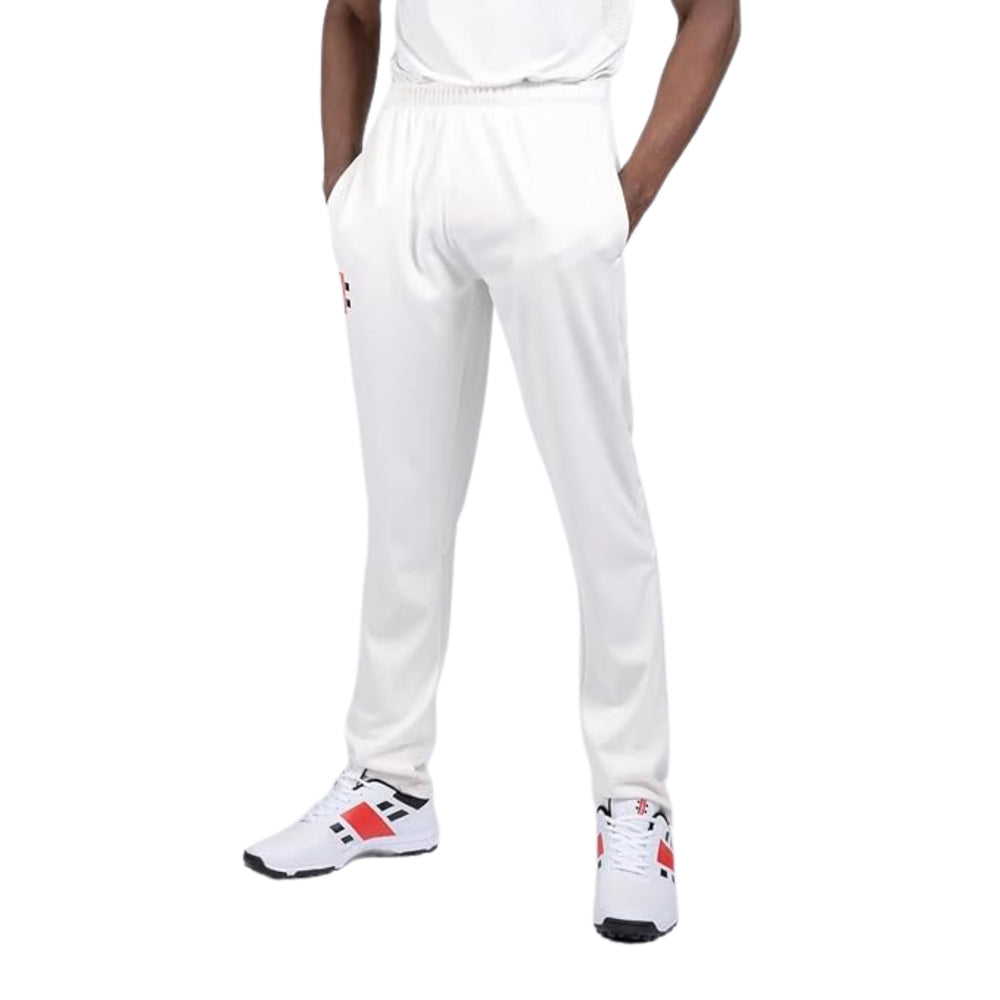 Gray Nicolls GN 10 Pro Performance Cricket Pants – Professional Match Trousers with Breathable Moisture-Wicking Fabric, Stretch Fit & Durable Construction, Off-White