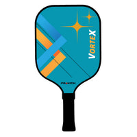 Prokick Vortex Pickle Ball Racquet – High-Performance Paddle with Carbon Fiber Face | Power & Control Design | Dark Cyan/Yellow Stripes | Lightweight Pro Pickleball Gear - Best Price online Prokicksports.com