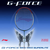 Li-Ning G-Force 6900 Superlite Unstrung Badminton Racquet, 5U G6 | Ultralite Carbon Technology | Fast Swing