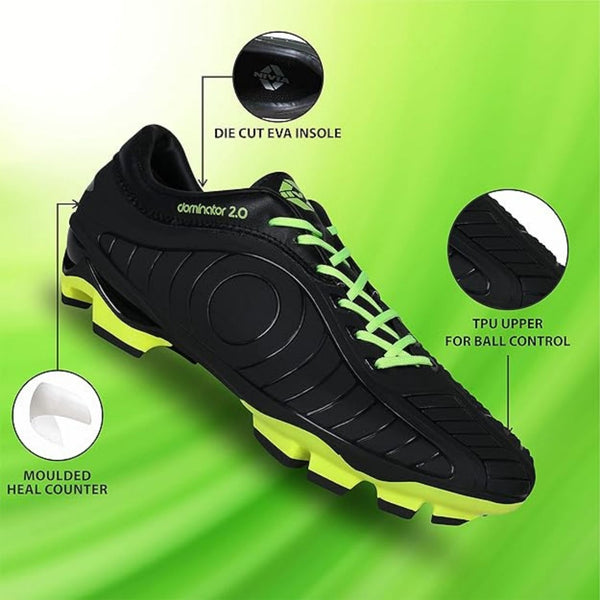 Nivia Dominator 2.0 Football Studs – Direct Injection Molding, Full TPU Construction, Cushioned EVA Insole | Lightweight, Durable, High-Traction for Firm & Wet Grounds