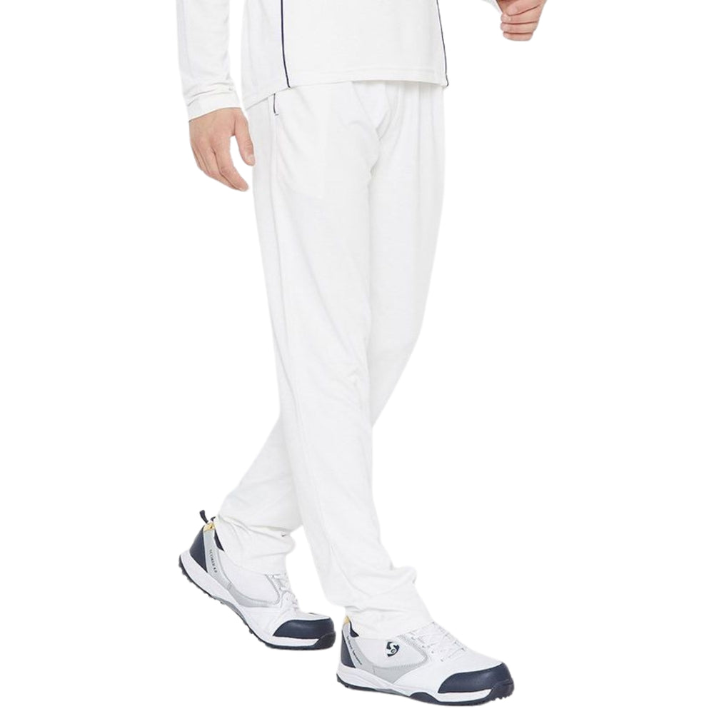 SG Test Cricket Whites Pant – Comfortable, Breathable Full-Length Trouser for Match Play, Practice, and Professional Cricket with Elastic Waist and Pockets - Best Price online Prokicksports.com
