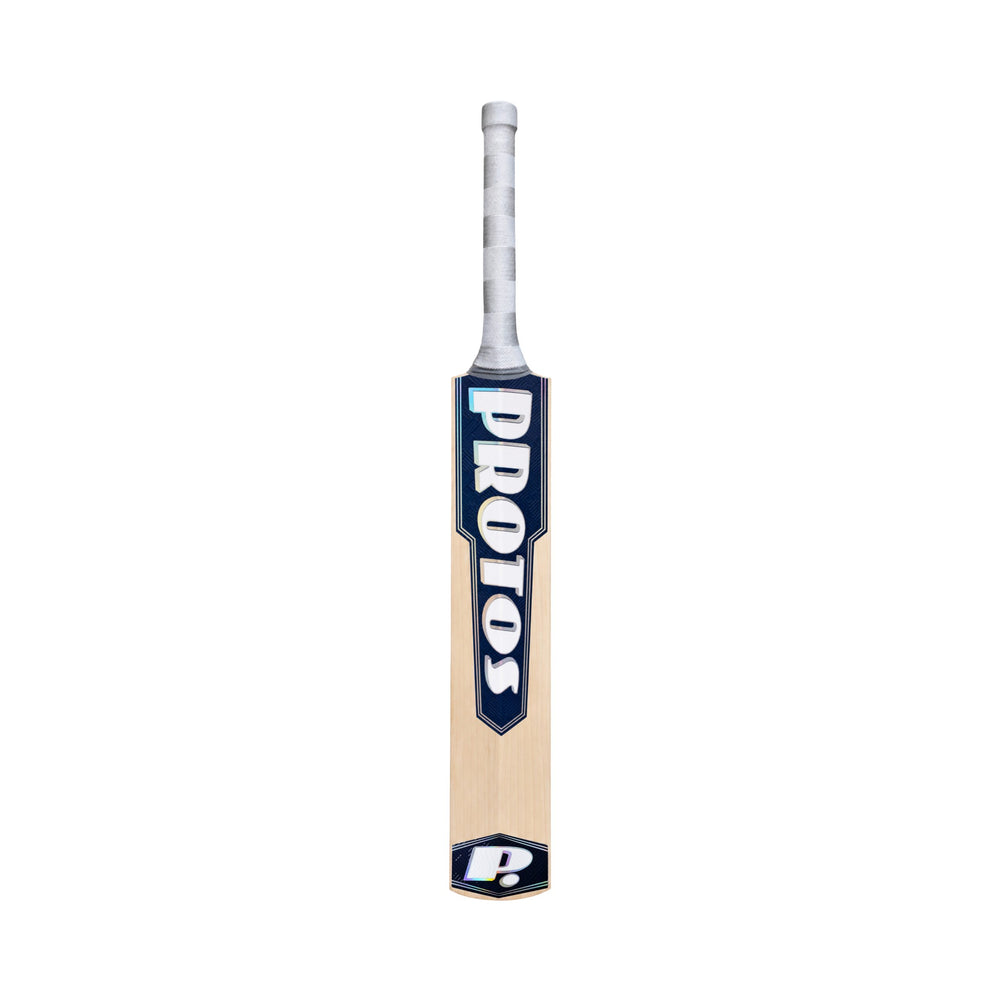 Protos Tempest English Willow Cricket Bat | Grade 4B Willow, Large Edges, Big Sweet Spot, Singapore Cane Round Handle, Silver Grip, Power Hitting
