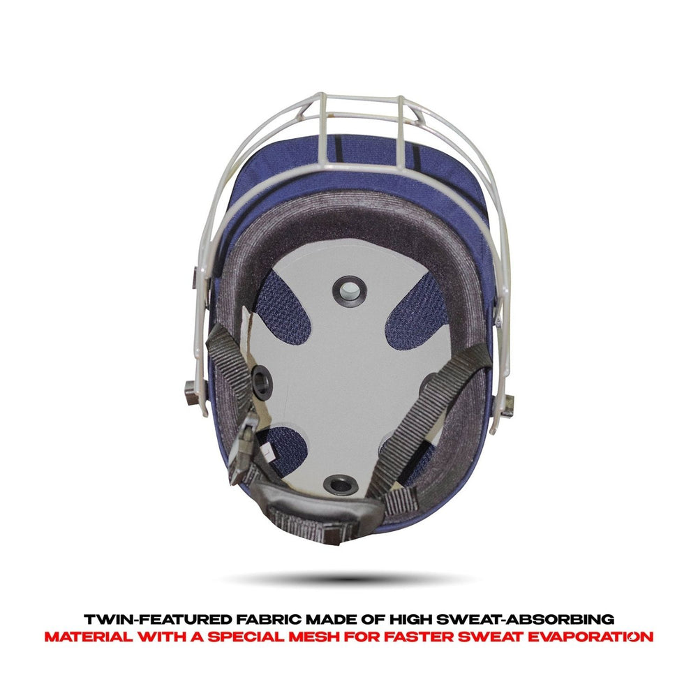 SG Club Cricket Helmet with Steel Face Guard | Lightweight Protective Cricket Helmet for Matches & Practice | Navy Blue - Best Price online Prokicksports.com