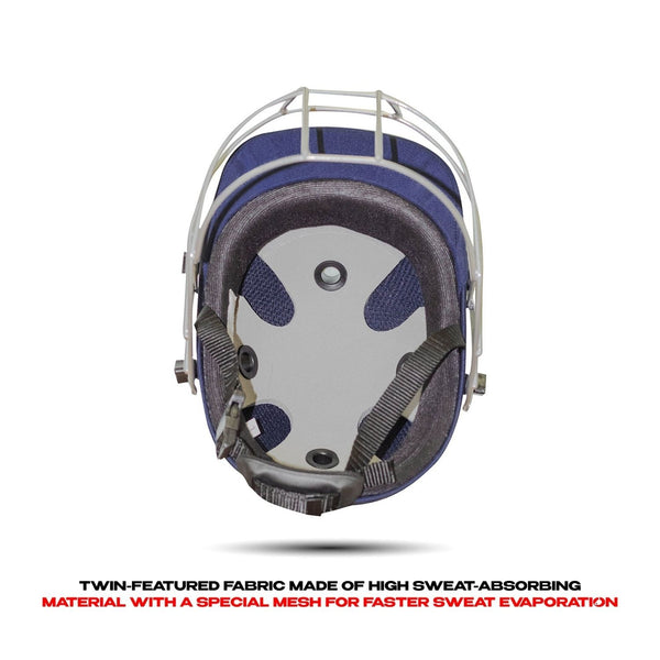 SG Club Cricket Helmet with Steel Face Guard | Lightweight Protective Cricket Helmet for Matches & Practice | Navy Blue