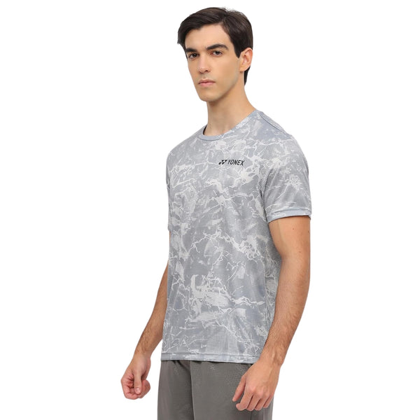 Yonex 2963 Men’s Round Neck T‑Shirt – TruDry Quick‑Dry Polyester, Lightweight & Breathable Essentia 3 Badminton/Tennis Tee