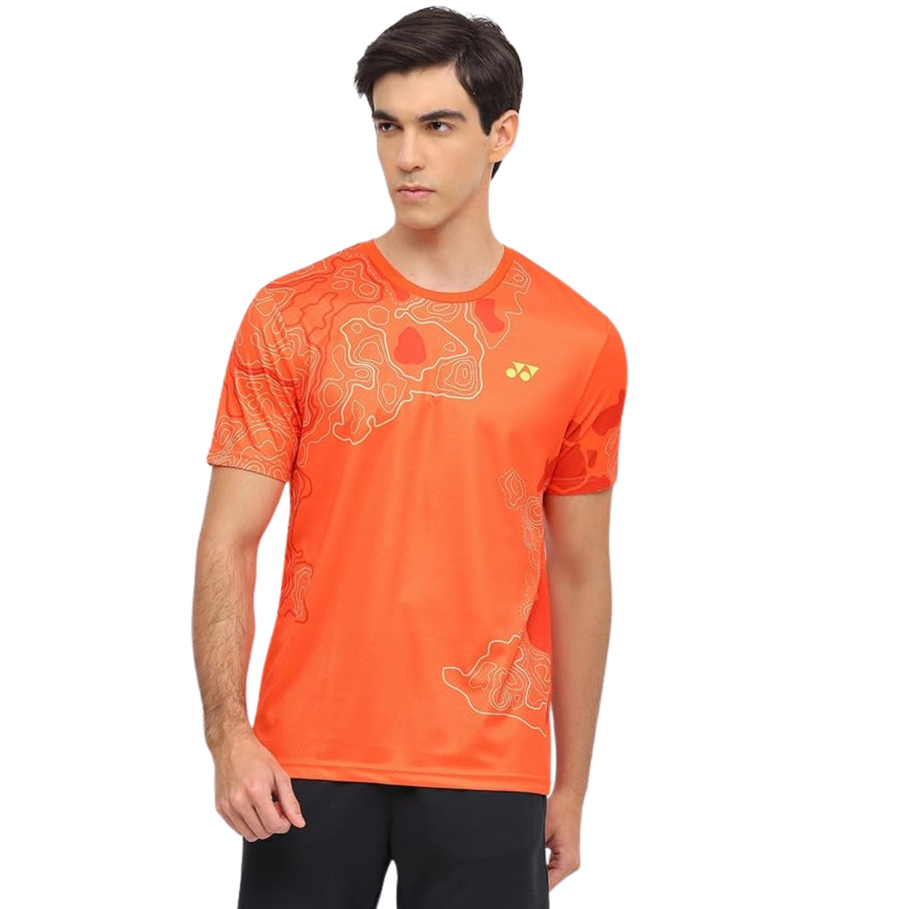 Yonex 2962 Men’s Round Neck T-Shirt | Lightweight Polyester Fabric with TruDry Moisture-Wicking & Breathable Comfort for Sports and Training