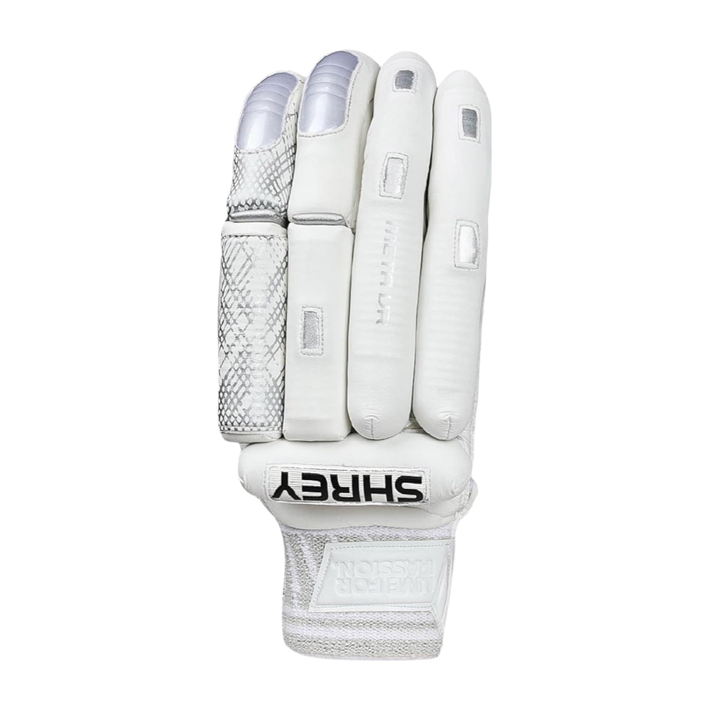 Shrey Meta VR Right Hand Batting Gloves | Premium Sheep Leather Palm with Fibre Shield Protection & Traditional Sausage Finger Design - Best Price online Prokicksports.com