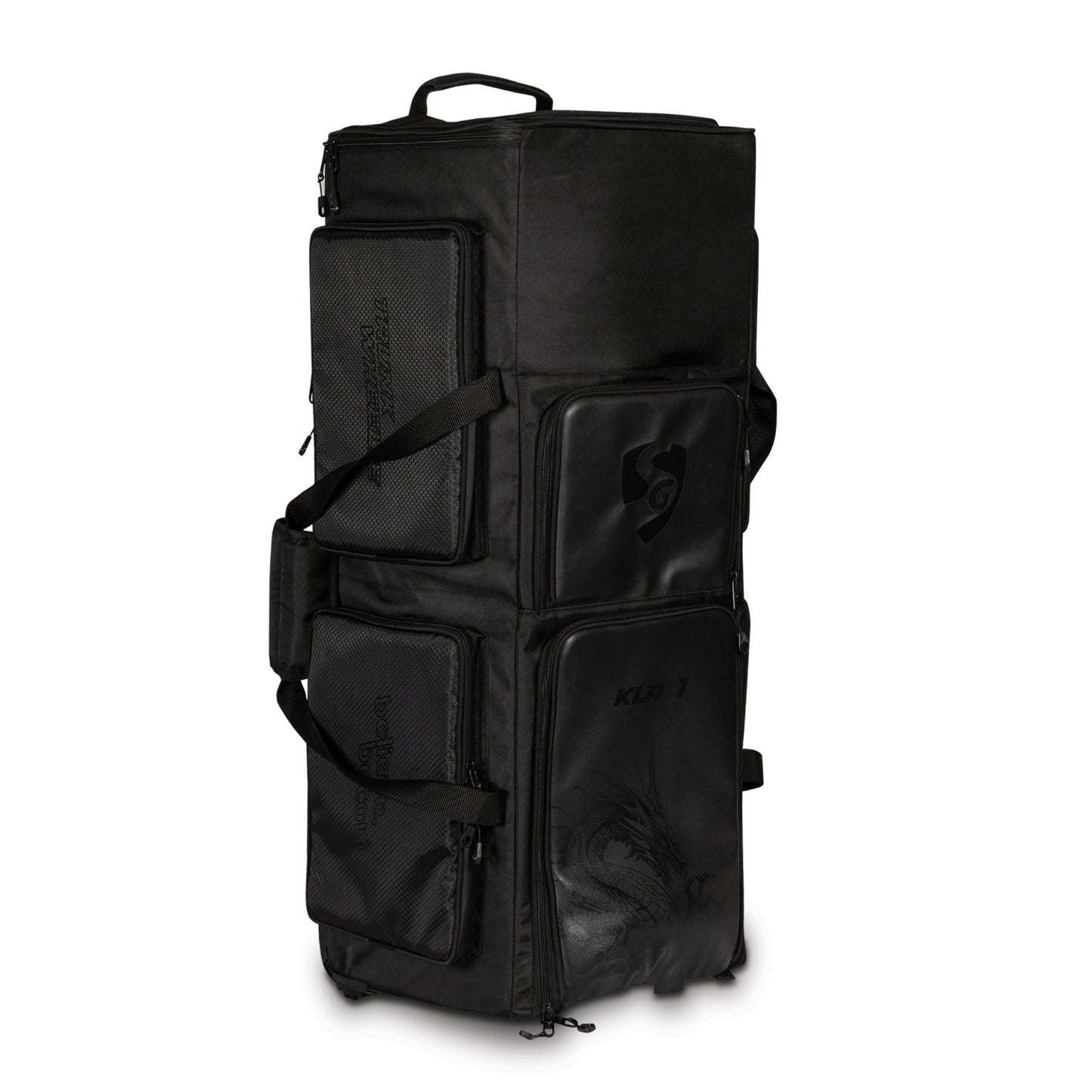 SG KLR Trunk Wheelie Cricket Kit Bag Large | Trolley Style Cricket Gear Bag with Wheels & Pull Handle | Heavy Duty Travel Kit Bag – Black - Best Price online Prokicksports.com