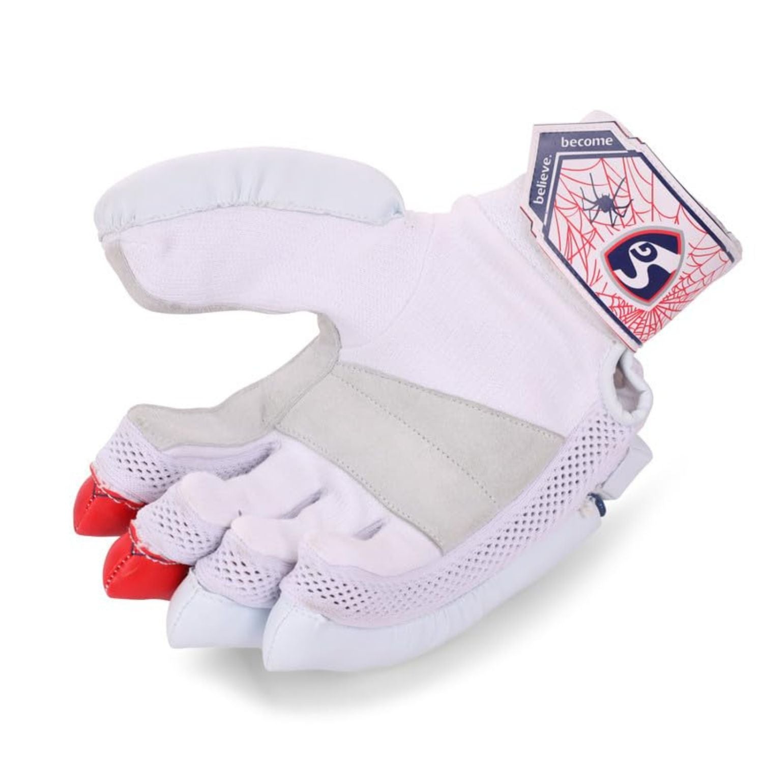 SG RP Club Batting Gloves (Left Hand) | Premium PU Leather Palms | Reinforced Finger Protection | Breathable Mesh Back - Best Price online Prokicksports.com