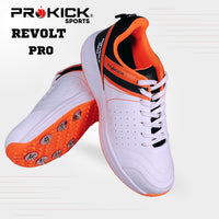 Prokick Revolt Pro Metal Spike Cricket Shoes – Lightweight Men’s Sports Footwear with Metal Spikes | Enhanced Grip | Breathable Design | All-Rounder Performance on Turf and Pitch - Best Price online Prokicksports.com