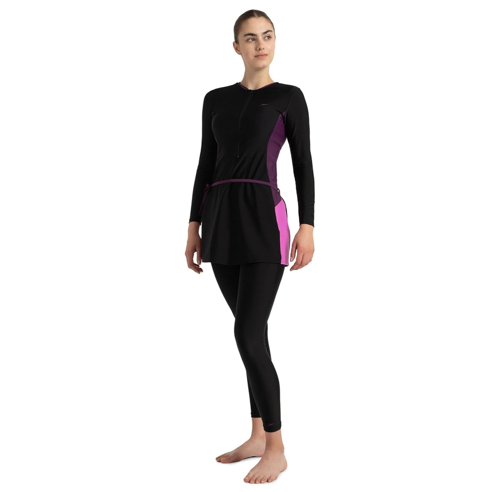 Speedo Colorblock Two Piece Full Body Suit – Girls Swimming Set