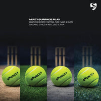 SG Bounce Plus Lightweight Tennis Cricket Ball | Premium Wool Felt | Natural Rubber Core | Consistent Bounce - Best Price online Prokicksports.com