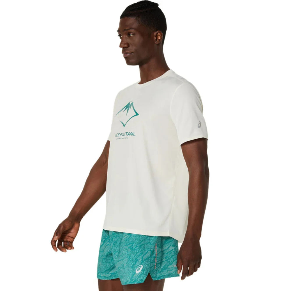 ASICS Fujitrail Logo SS Top Men T-Shirt Roundneck | Breathable Trail & Training Tee for Active Wear - Best Price online Prokicksports.com
