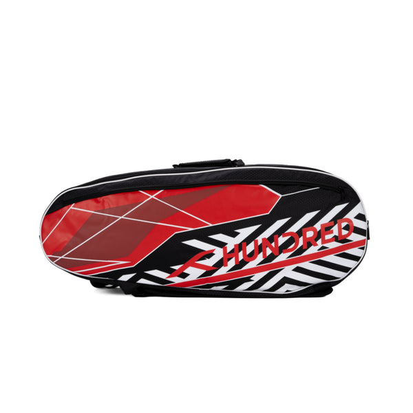 HUNDRED(HBCK-2M144-1) Racquet Bag – Spacious & Durable Black / Kit Bag for Rackets, Shoes & Accessories | Durable, Lightweight & Stylish