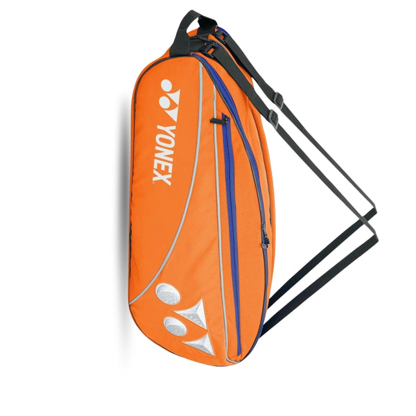 Yonex 3D-Q014-23426EX-SR Club Racquet Bag – Orange/Dark Blue | Spacious & Stylish Badminton Gear Bag