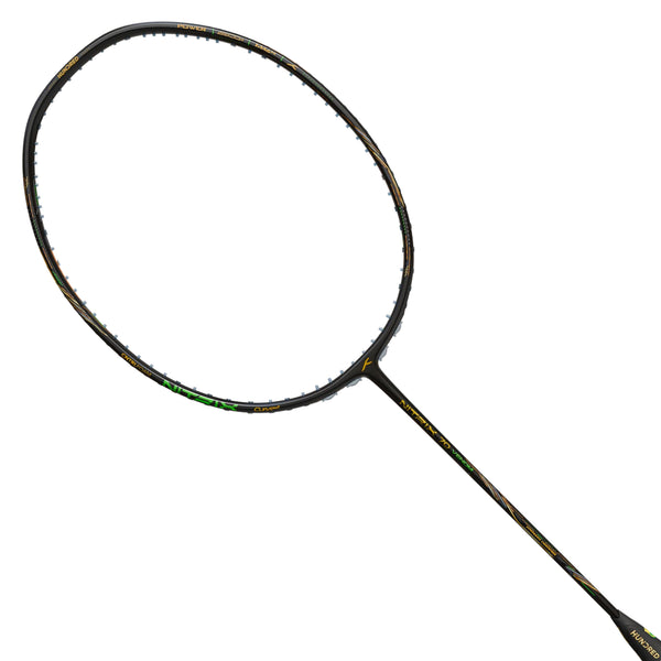 Hundred Nitrix 70 Venom Unstrung Badminton Racquet – Black/Green (4U) | Pro-Level Head-Heavy Power with M46X Carbon & Vaporshaft 6.1 mm