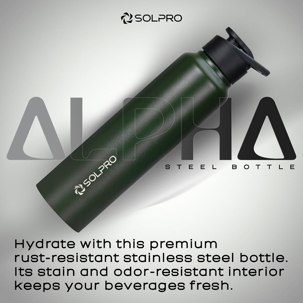 Solpro Alpha Stainless Steel Bottle | Durable & Insulated Hydration Accessory - Best Price online Prokicksports.com