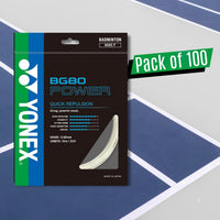 Yonex BG80 Power Badminton Strings – 0.68mm Gauge, 10m Sets, Pack of 100 (Assorted Colors, Vectran Smash Power & Precision) - Best Price online Prokicksports.com